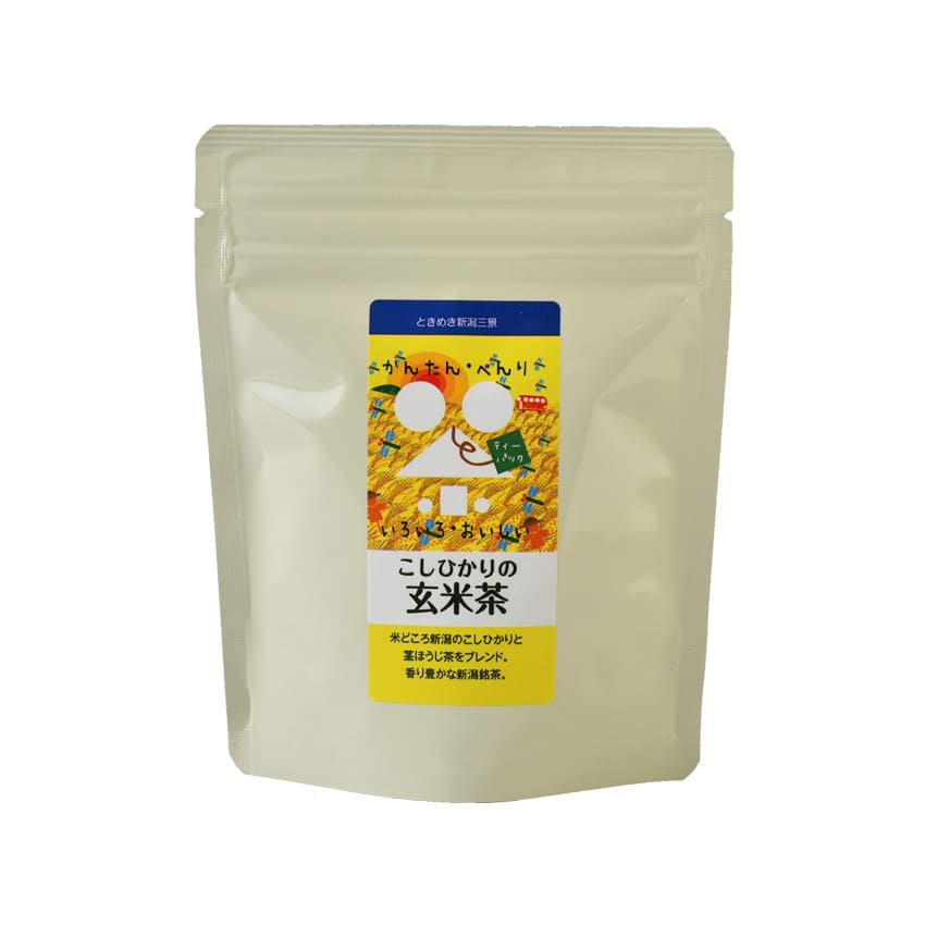 【新潟銘茶 浅川園】こしひかりの玄米茶 ティーバッグ 外袋